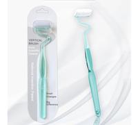S-Shaped Toothbrush Scientific Vertical Brush Comprehensive Care for Teeth and Gums for Adults Soft-bristled Tongue Coating Brush Cleaning and Massaging Gums Ultra-Clean Soft Toothbrush (1 Green)
