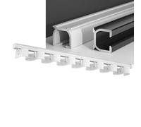 S-Shaped Wave Curtain Rod for Living Room or Bedroom, Ceiling or Wall-Mount Track Set, White Room Divider, 3.3ft and 20ft Shower Curtain Rods