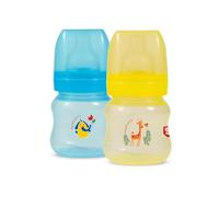 S Shield Baby Classic Plus Breast Milk Storage Feeding Bottles, 2 Pack of 2 Ounce Breastfeeding Bottles with Slow Flow Nipples and Travel Caps, Made Without BPA (0 Month+)