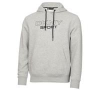 (S, Silver Marl) DKNY Mens 2021 South Street Breathable Soft Feel Hoodie Cotton Blend Hoody