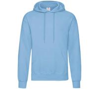 (S, Sky Blue) Fruit Of The Loom Adults Unisex Classic Hooded Sweatshirt