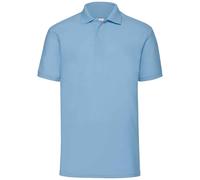 (S, Sky Blue) Fruit of the Loom Mens 65/35 Polo Shirt