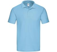 (S, Sky Blue) Fruit of the Loom Mens Original Polo Shirt