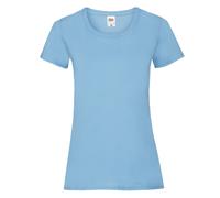 (S, Sky Blue) Fruit of the Loom Womens/Ladies Valueweight T-Shirt
