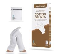 S Small 2 Pairs 100% Premium Cotton Gloves for Dry Hands | Moisturizing Overnight Gloves for Eczema, Psoriasis & Skin Spa Treatment for Women & Men | Washable & Reusable with Free Laundry Bag