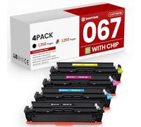 S SMARTOMNI 067 Toner Cartridge Replacement for Canon 067 067H Toner Cartridge for MF654Cdw MF650C MF653Cdw MF656Cdw LBP630C LBP632Cdw LBP633Cdw Printers - 4 Pack Black Cyan Magenta Yellow