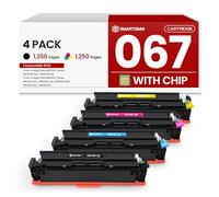 S SMARTOMNI 067 Toner Cartridge Replacement for Canon 067 067H Toner Cartridge for MF654Cdw MF650C MF653Cdw MF656Cdw LBP630C LBP632Cdw LBP633Cdw Printers - 4 Pack Black Cyan Magenta Yellow