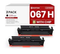 S SMARTOMNI 067H Black Toner Cartridge 2 Pack Replacement for Canon 067
