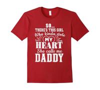 (S) So Theres This Girl Who Kinda Stole My Heart For Daddy Tees-Father's Day