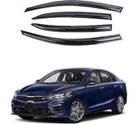 S SONLEE Durable Window Deflector for 2019-2023 KIA Forte, Original Tape-on Window Visors, Window Deflector, rain Guards for Cars, Dark Smoke, 4 PCS
