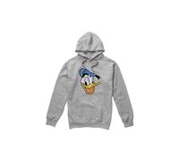 (S, Sport Heather) Disney Mens Donald Duck Vintage Face Hoodie
