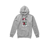 (S, Sport Heather) Disney Mens Mickey Mouse Tartan Christmas Hoodie