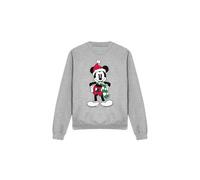 (S, Sport Heather) Disney Unisex Adult Mickey Mouse Tartan Christmas Sweatshirt