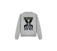 (S, Sport Heather) Marvel Unisex Adult X-Men Wolverine Action Shot Sweatshirt