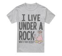 (S, Sport Heather) SpongeBob SquarePants Mens Under A Rock T-Shirt