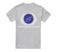 (S, Sport Heather) Star Trek Mens United Federation Logo T-Shirt