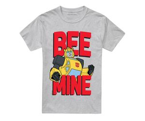 (S, Sport Heather) Transformers Mens Bee Mine Bumblebee T-Shirt