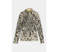 S Spyder Womens Vivid Half Zip Top Animal Print Size
