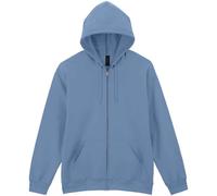 (S, Stone Blue) Gildan Mens Softstyle Midweight Full Zip Hoodie