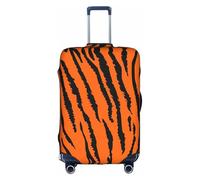 S Stylish Suitcase Cover Protector - Elastic Orange Tiger Leopard Print Luggage Travel Accessories, Stretch Baggage