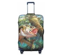 S Stylish Suitcase Cover Protector - Elastic Swimming Fish Print Luggage Travel Accessories, Stretch Baggage