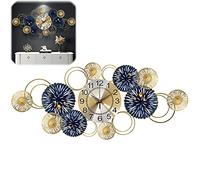 s, Sunburst 3D Metal Decoration Clocks, Silent Non Ticking Modern Large Quartz Decoration Wall Watches, for Bedroom,Kitchen,Living Room,40X90CM