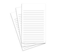 S Superfine Printing Thick Note Cards for Notes Or Thoughts, Printed Black Ruled Lines Both Sides Vertical Ruled Cards "100 Per Pack" (3 X 5)