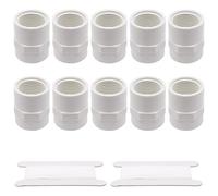 S SYDEIN 10Pcs 3/4 Inch PVC Pipe Fitting, White Slip to Female Thread PVC Coupling Fittings Adapter, SCH40 Slip Coupling