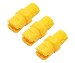 S SYDIEN 20Pcs Sprayer Nozzle Tips 1/8 BSPT Male Thread Plastic Flat Fan Spray Tip 70 Degrees Spray Nozzles for Sprayer Tank Cooling, Agricultural Irrigation, Waste Gas Treatment Yellow