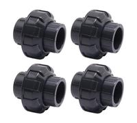S SYDIEN 4 Pack 1 Inch PVC Union Pipe Fittings, Schedule 80, EPDM O-ring, Slip Socket Union Coupling Adapter for Irrigation & Pool Maintenance