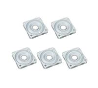 S SYDIEN 5Pcs 2 Inch Square Lazy Susan Turntable Bearings Kitchen Hardware Swivel Plate Galvanized Steel Rotating Bearing Plate For Kitchen, Painting, Makeup Holder