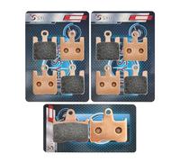S SYUU Motorcycle Front Rear Sintered Copper Alloy Disc Brake Pad Compatible with Suzuki GSXR 1000 K3 2003 FA369F FA254R