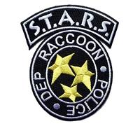 S.T.A.R.S. Raccoon City R.P.D. Iron on Embroidered Patch for Costume/Cosplay. Size 100mm x 85mm. Available in Colours Black or Blue. (Black)