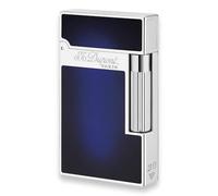 S.T Dupont D-016134 Yellow Gold Finish Natural Lacquer Lighter - Navy Blue