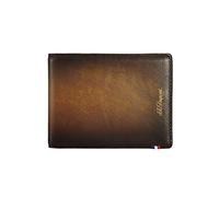 S.T Dupont D-190200 6 Credit Cards Billfold Wallet - Tobacco Brown