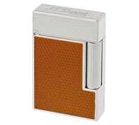 S.T.Dupont Line 2 Orange Guilloche Lighter - Palladium Trim