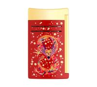 S.T. Dupont Maxijet Dragon Burgundy Golden Lighter 020176