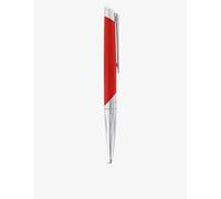 S.t.dupont Red Défi Millennium Lacquer, Brass and Chrome Ballpoint Pen
