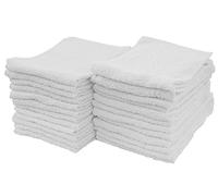 S&T INC. 593901 White 24pk Cotton Terry Cleaning Towels, 24 Pack