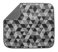 S&T INC. Absorbent, Reversible Microfiber Dish Drying Mat for Kitchen, 16 Inch x 18 Inch, Triangles