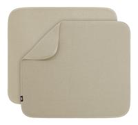 S&T INC. Dish Drying Mat 2 Pack, 16” x 18”, Absorbent Microfiber Kitchen Counter Mat, Dish Drying Pad for Dishes, Utensils, Pots and Pans, Large, Pure Cashmere