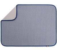S&T INC. Dish Drying Mat XL, 18” x 24”, Absorbent Microfiber Kitchen Counter Mat, Dish Drying Pad for Dishes, Utensils, Pots and Pans, Extra Large, Blue Stockinette
