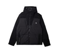 (S, Tarmac) Quiksilver Mens Nomad Hooded Puffer Jacket Extra Warm Winter Water Repellent