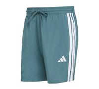 (S, Teal) Adidas Mens 3 Stripes Shorts
