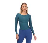 (S, Teal) Skins Womens/Ladies Series-3 Logo Long-Sleeved Top
