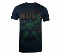 Marvel Men's Hulk Rage T Shirt, Blue (Navy Navy), S UK