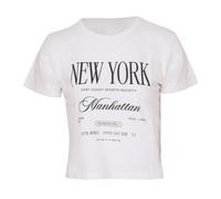 (S, Tofu/Black) Brave Soul Womens/Ladies Buddy New York Baby Tee