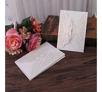 S-TROUBLE 10Pcs Wedding Invitation Cards Kit with Envelopes Seals Personalized Printing