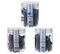 S-TROUBLE 30pcs Jinhao Universal Black Blue Fountain Pen Ink Sac Cartridges 2.6mm Refills School Office Stationery