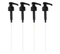 S-TROUBLE 4 Pcs Coffee 1 Liter Dispenser Syrup Pump Black Liquid Dispenser for Syrup 10Ml Juice Bottle Dispenser Pump